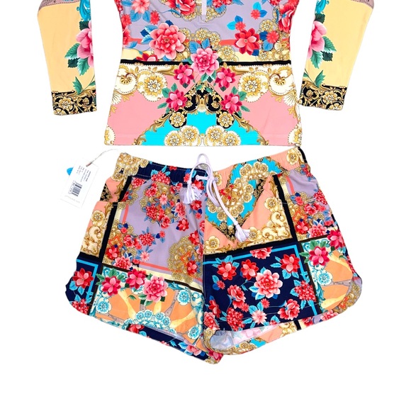 NWT Johnny Was Japer Swim Surf Shirt & Board Shorts - Picture 11 of 14